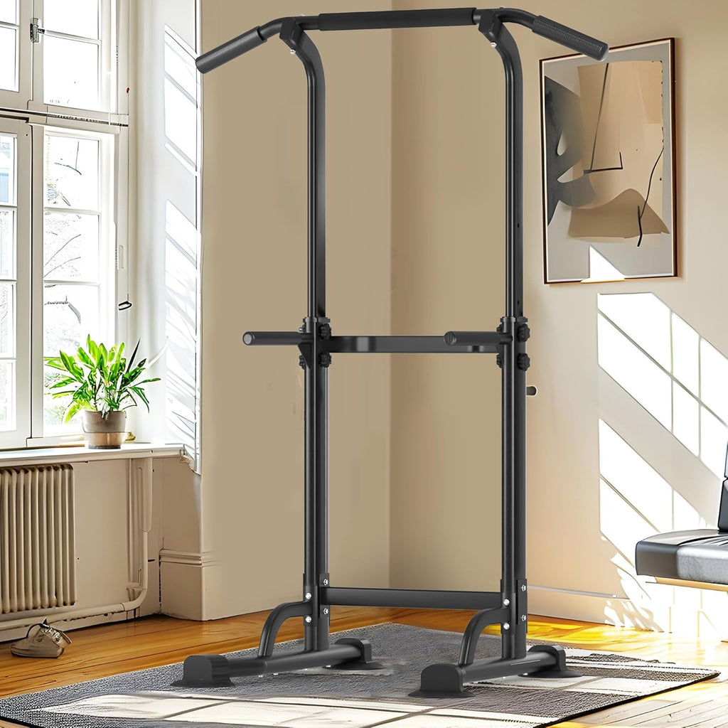Power Tower,Dip Station,Chaise Romaine,Tractions Dips,Tour De Musculation Barre De Traction Station De Tractions Dips Abdominaux Pour Entrainement Fitness À La Maison, Hauteur Réglable