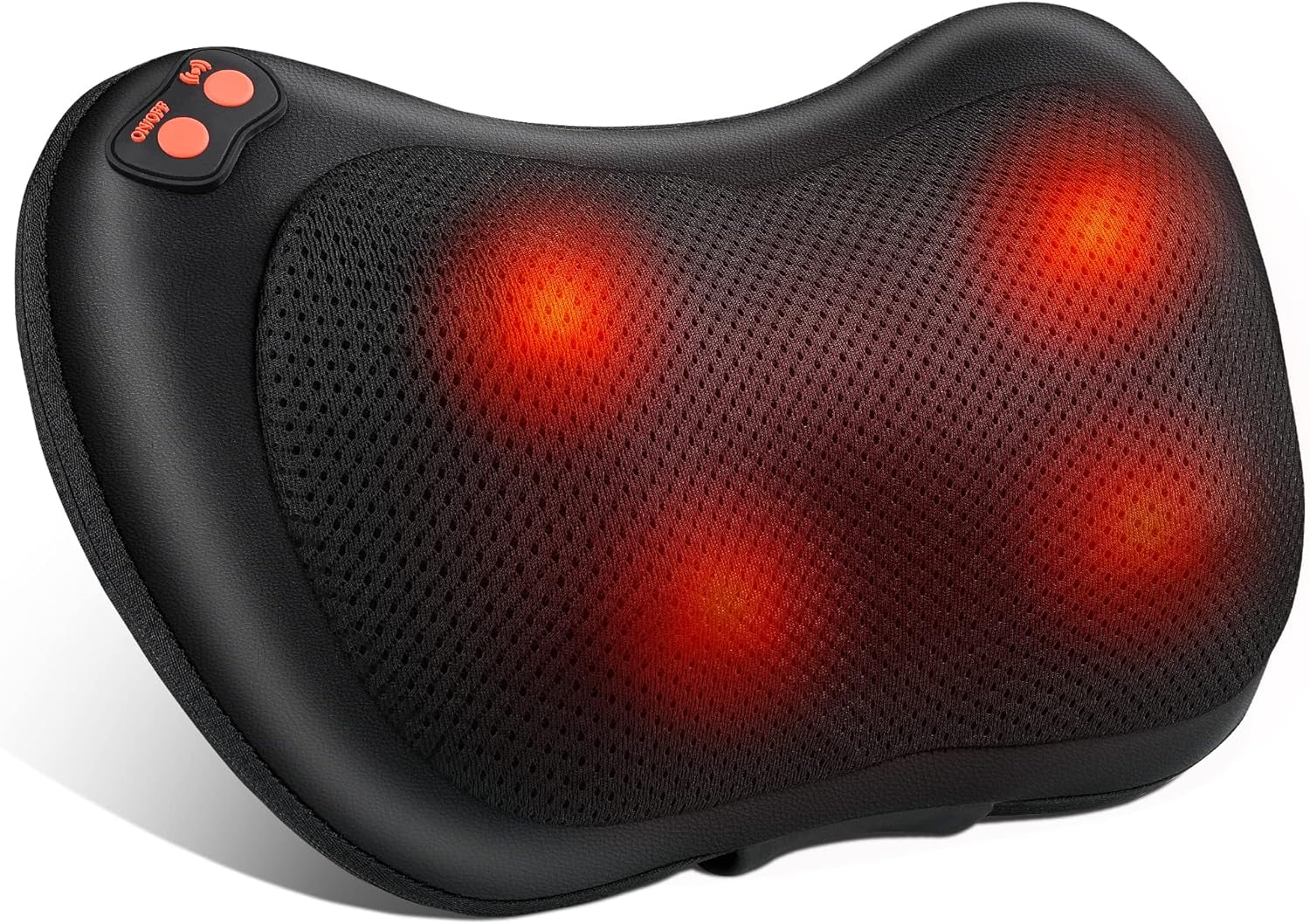 Coussin Massage Shiatsu, Masseur Dos Chauffrant | Avec Tête De Massage Rotative Rotation Dans Deux Sens, Soulager Les Douleurs Musculaires, Pour Maison Et Bureau