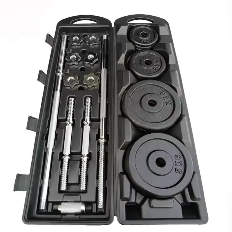 10Kg 15Kg 20Kg 30Kg Gym Home Weightlifting Dumbbells with Box Painted Black Painted Cast Iron Dumbbells Barbell Set.