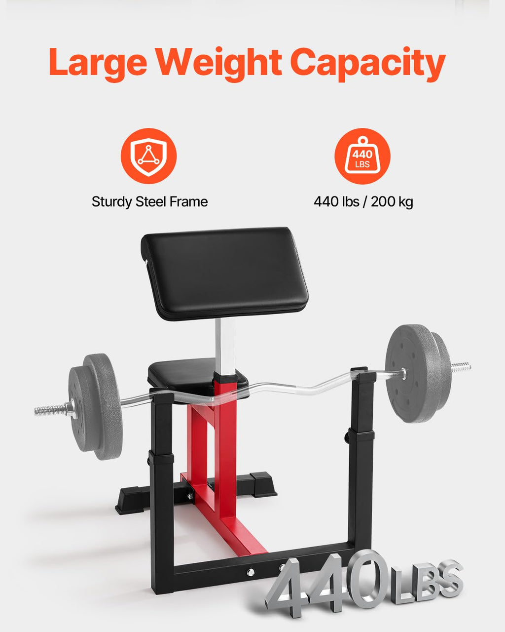 Maximisez votre Entraînement avec le Banc à Biceps Réglable - Charge Maximale de 200 Kg pour des Résultats Spectaculaires en Musculation