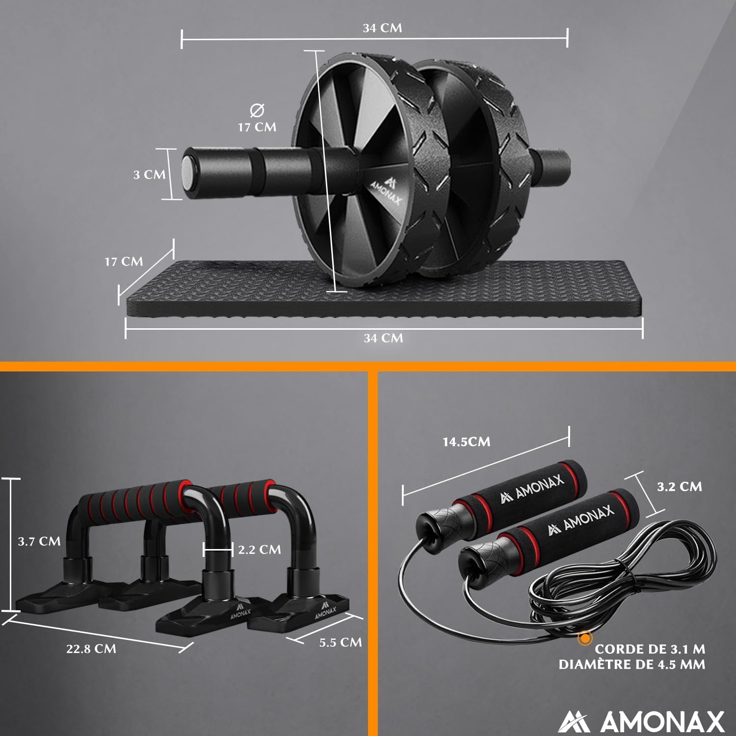 Roue Abdominale Convertible, Ab Roller Wheel, Roulette Abdominaux Exercice Pour Abdominaux, Roue De Fitness Pour Musculation Sport Maison Materiel Pour Homme Femme