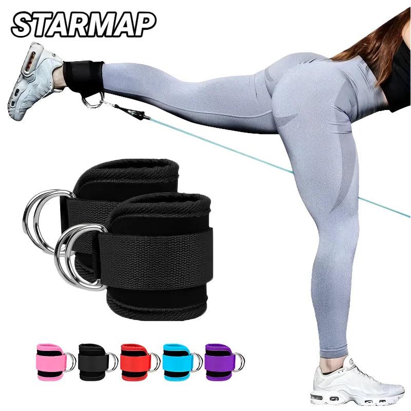 Fitness Ankle Straps Adjustable Gym Leg Strength Workouts with Buckle Sports Guard Abductors for Gantry Training Butt Device