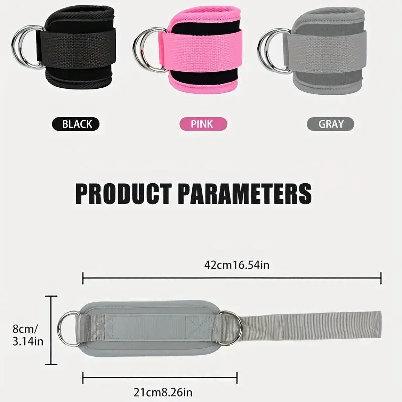 Fitness Ankle Straps Adjustable Gym Leg Strength Workouts with Buckle Sports Guard Abductors for Gantry Training Butt Device