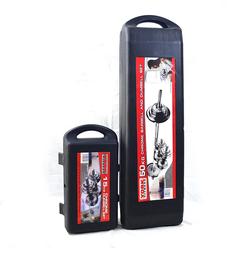 Home gym weightlifting dumbbells of 10kg 15kg 20kg 30kg with set of cast iron dumbbells painted black.