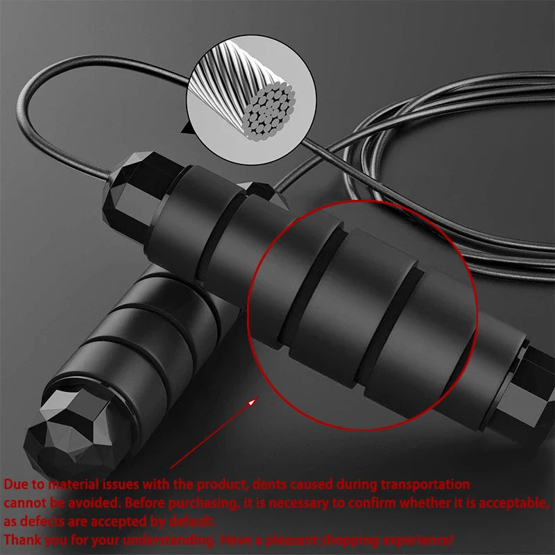 The new steel wire jump rope, adjustable jumping exercise, physical training, home sports equipment, tangle-free