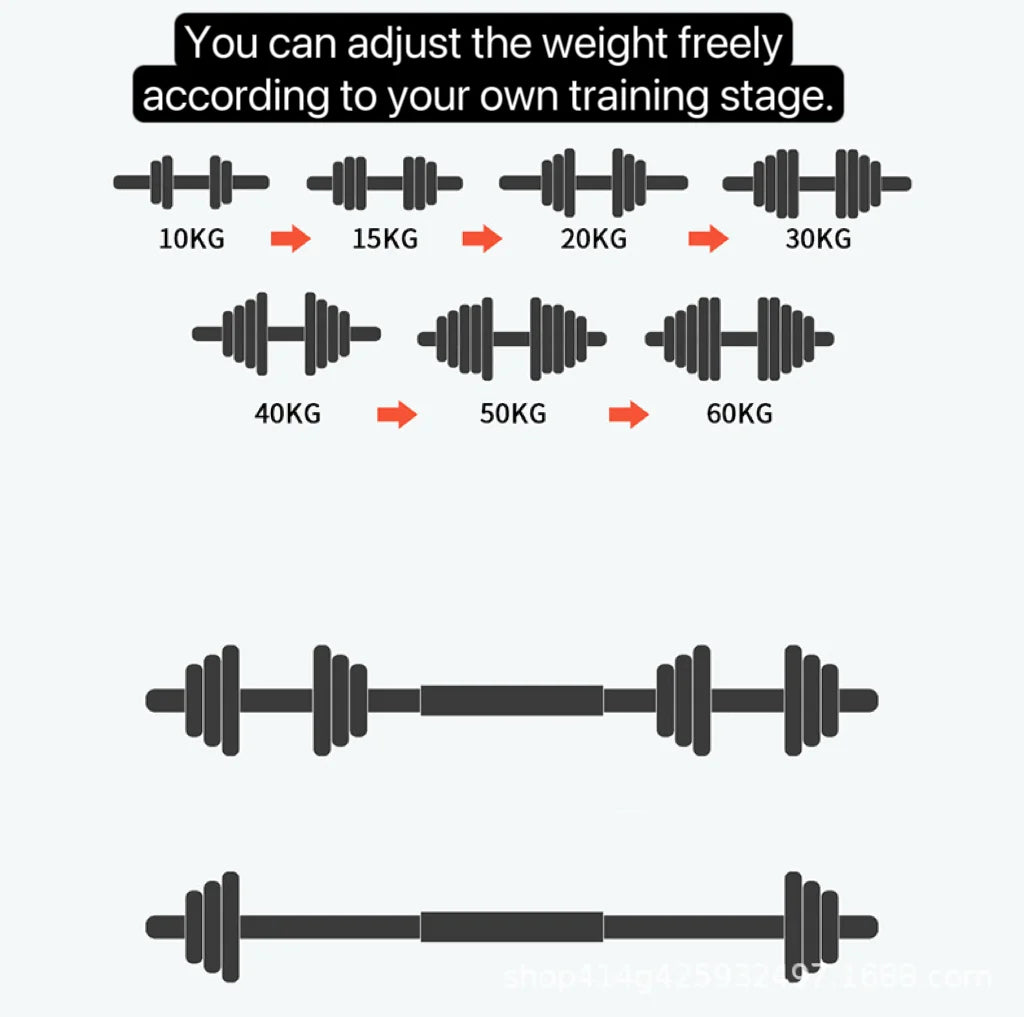 Home gym weightlifting dumbbells of 10kg 15kg 20kg 30kg with set of cast iron dumbbells painted black.