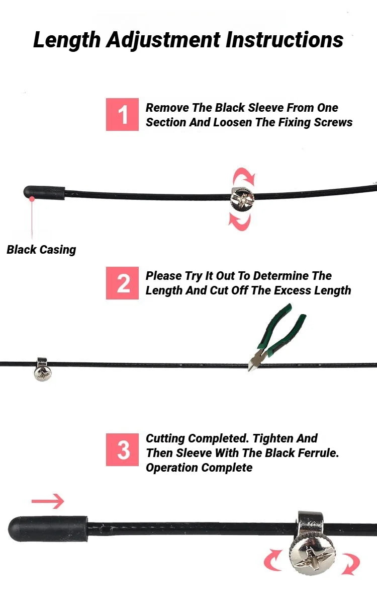 Adjustable aluminum handle, wire cable, Genus alloy, sports equipment, fitness, bearing, high-speed jumping
