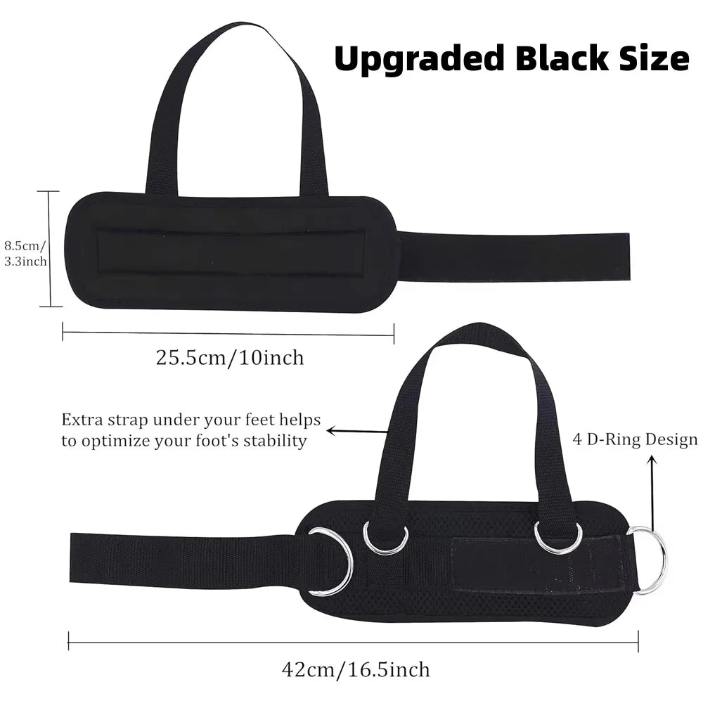 1 padded ankle strap for cable machines, fully adjustable and breathable, for leg exercises