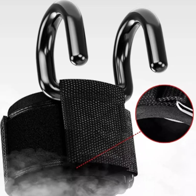 Crochet d'aide à la traction, crochet auxiliaire pour l'entraînement de force d'haltérophilie, équipement de fitness de barre de traction suspendue 1/2 pièces
