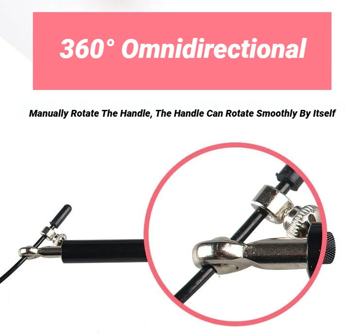 Adjustable aluminum handle, wire cable, Genus alloy, sports equipment, fitness, bearing, high-speed jumping