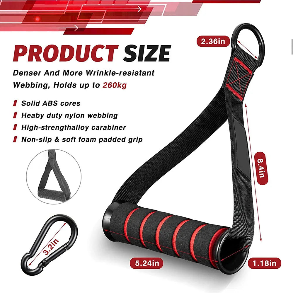 Triceps lowering rope face pull handles push pull down cord for biceps back shoulder triceps fitness tension rope gym accessory