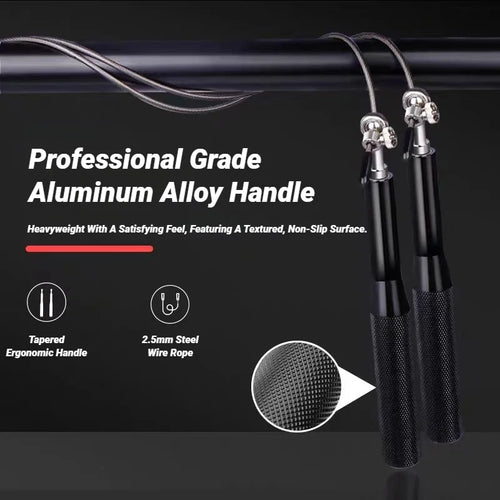 Adjustable aluminum handle, wire cable, Genus alloy, sports equipment, fitness, bearing, high-speed jumping