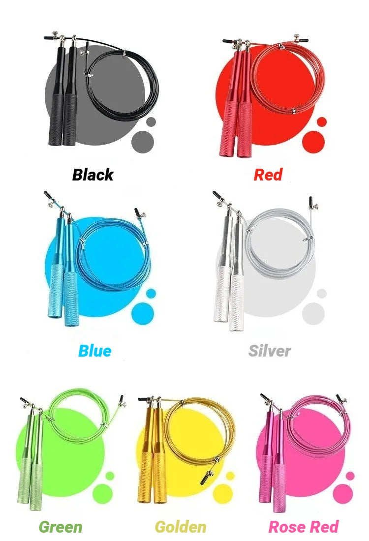 Adjustable aluminum handle, wire cable, Genus alloy, sports equipment, fitness, bearing, high-speed jumping