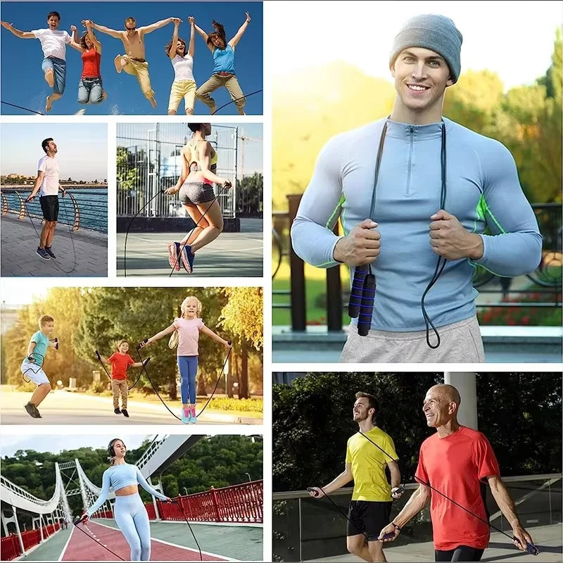 La nouvelle corde à sauter en fil d'acier, exercice de saut réglable, entraînement physique, équipement de Sport à domicile, sans enchevêtrement