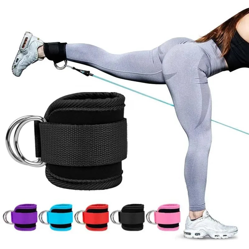 1 sangle de cheville rembourrée pour machines à câbles, entièrement réglable et respirante, pour les exercices de jambes