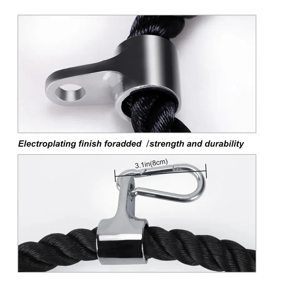 Triceps lowering rope face pull handles push pull down cord for biceps back shoulder triceps fitness tension rope gym accessory