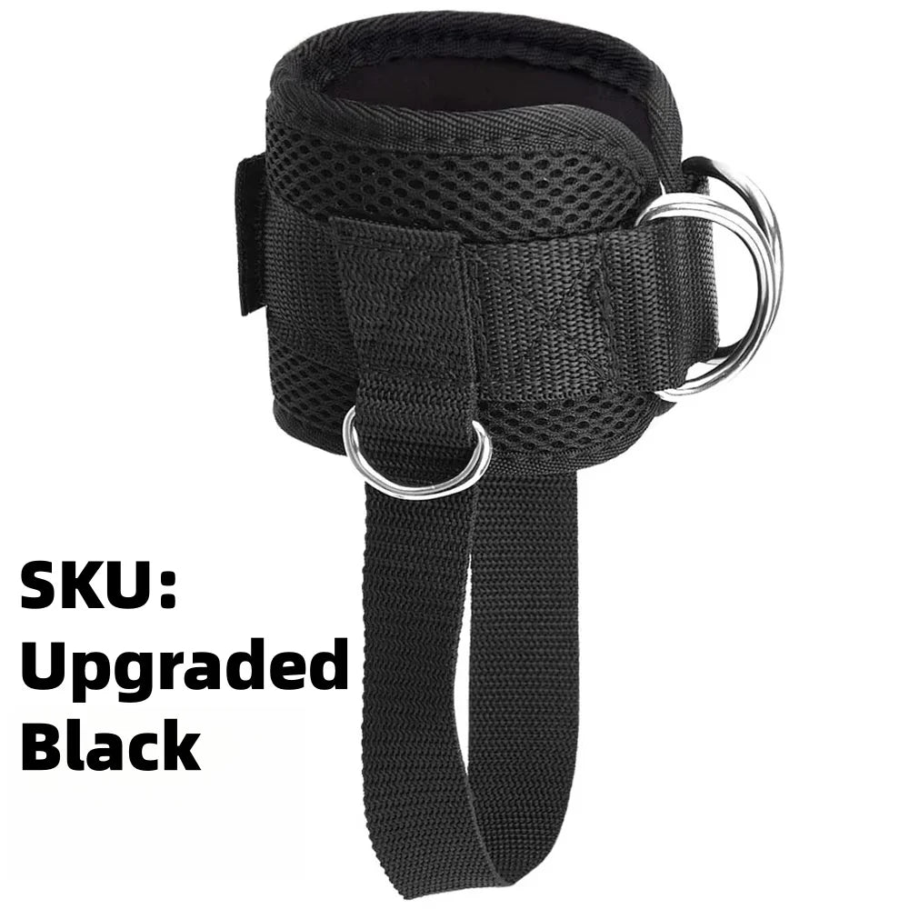 1 padded ankle strap for cable machines, fully adjustable and breathable, for leg exercises