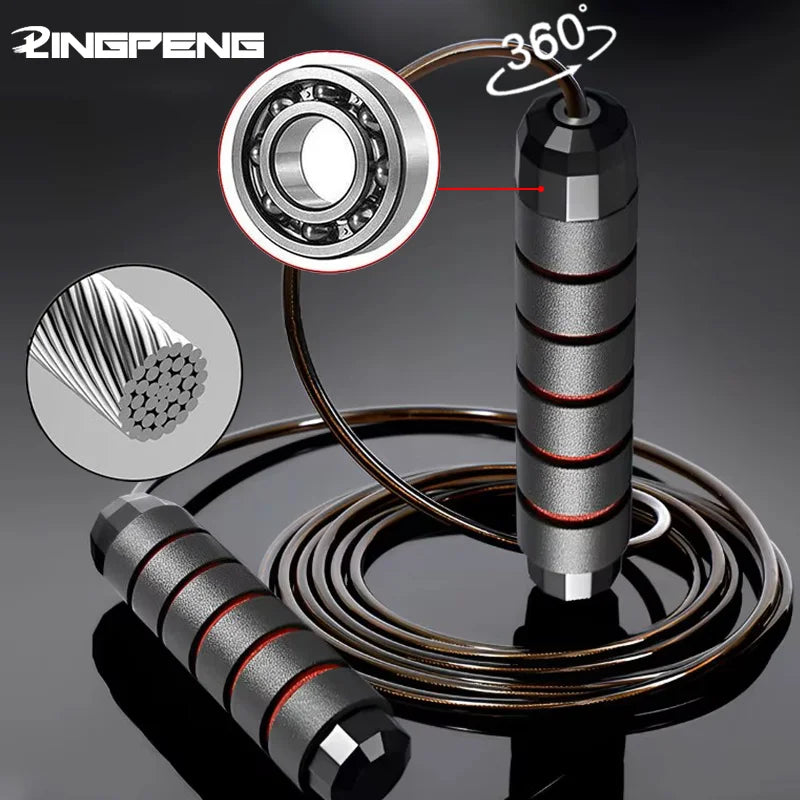 The new steel wire jump rope, adjustable jumping exercise, physical training, home sports equipment, tangle-free