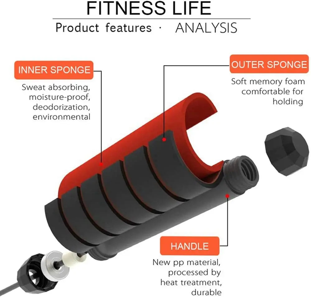 The new steel wire jump rope, adjustable jumping exercise, physical training, home sports equipment, tangle-free