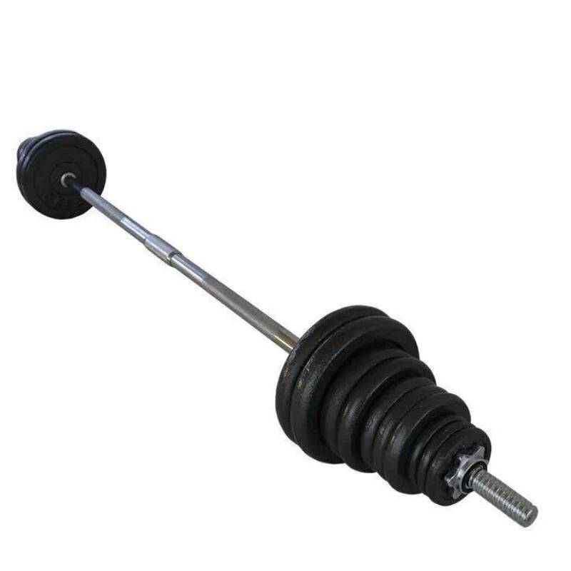 Haltères d'haltérophilie à domicile de gymnastique de 10kg 15kg 20kg 30kg avec l'ensemble d'haltères d'haltères en fonte peints en noir.