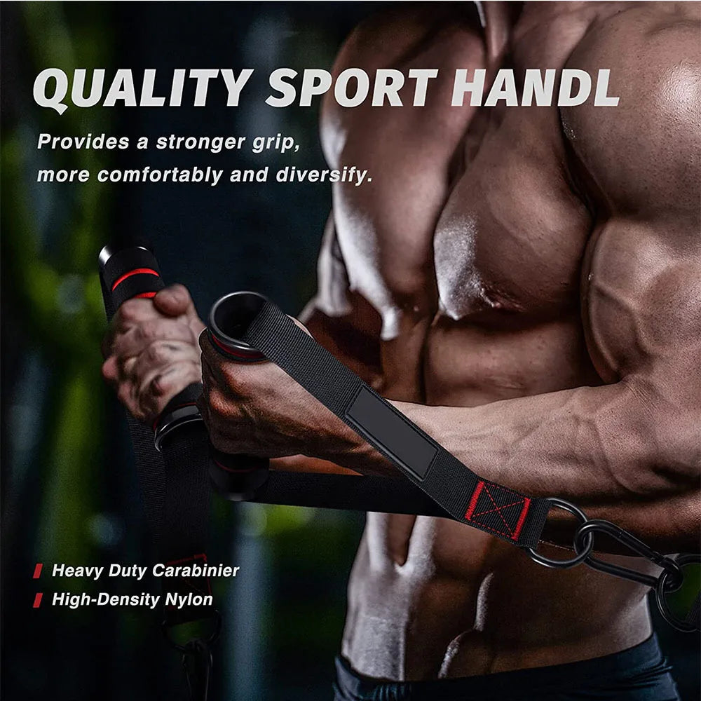 Triceps lowering rope face pull handles push pull down cord for biceps back shoulder triceps fitness tension rope gym accessory