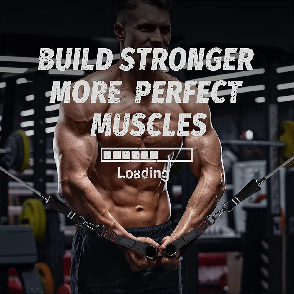 Triceps lowering rope face pull handles push pull down cord for biceps back shoulder triceps fitness tension rope gym accessory