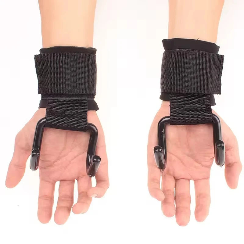 Crochet d'aide à la traction, crochet auxiliaire pour l'entraînement de force d'haltérophilie, équipement de fitness de barre de traction suspendue 1/2 pièces