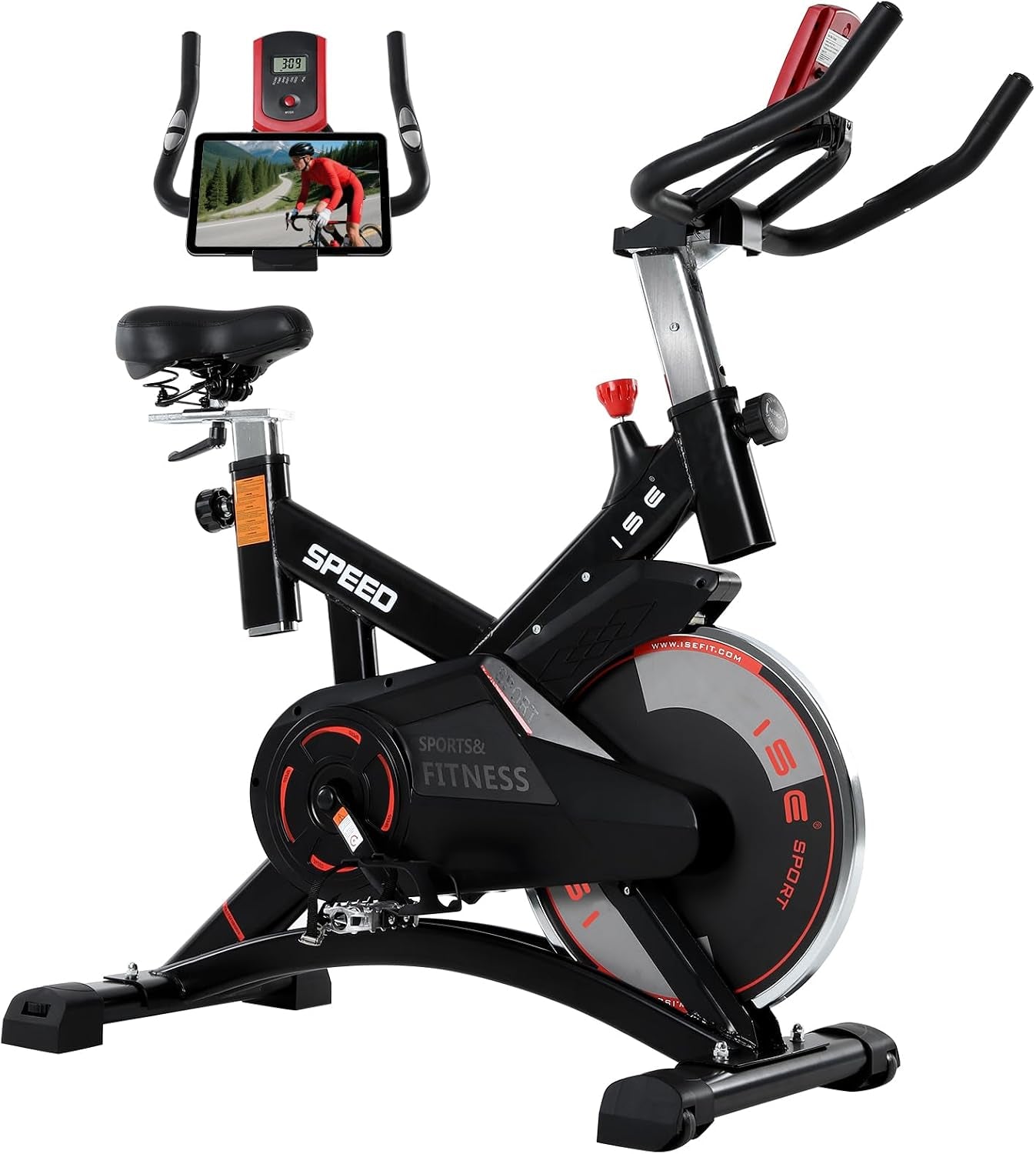 Velo D Appartement, Ergonomie Cardio-Training, Exerc Bike, Velo Appartement Fitness, Multifonction Ecran/Impulsion, Vélo D'Appartement Selle/Guidon Hauteur Réglable, Vélo Appartement À Domicile