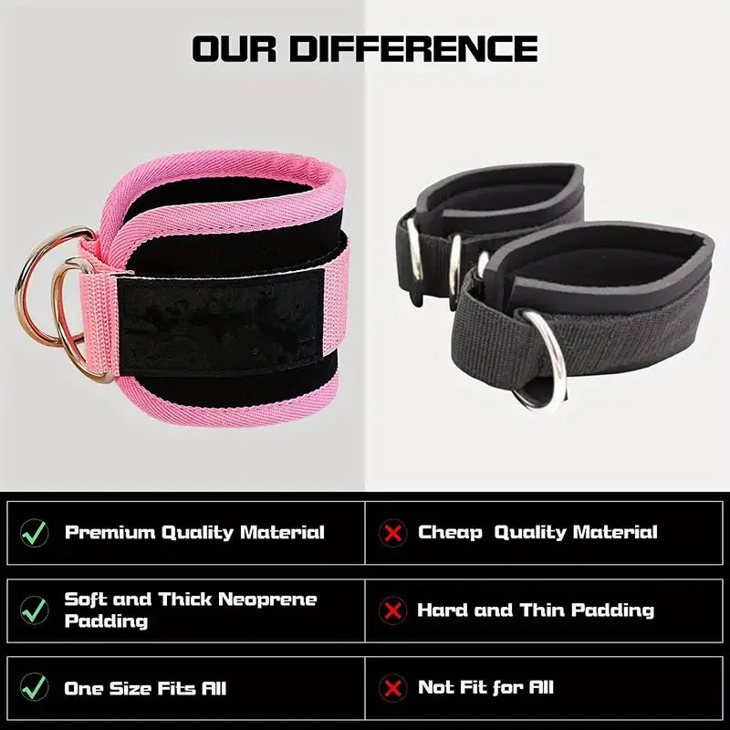 Fitness Ankle Straps Adjustable Gym Leg Strength Workouts with Buckle Sports Guard Abductors for Gantry Training Butt Device
