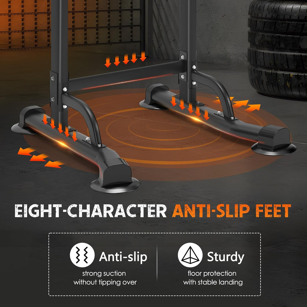 Power Tower,Dip Station,Chaise Romaine,Tractions Dips,Tour De Musculation Barre De Traction Station De Tractions Dips Abdominaux Pour Entrainement Fitness À La Maison, Hauteur Réglable