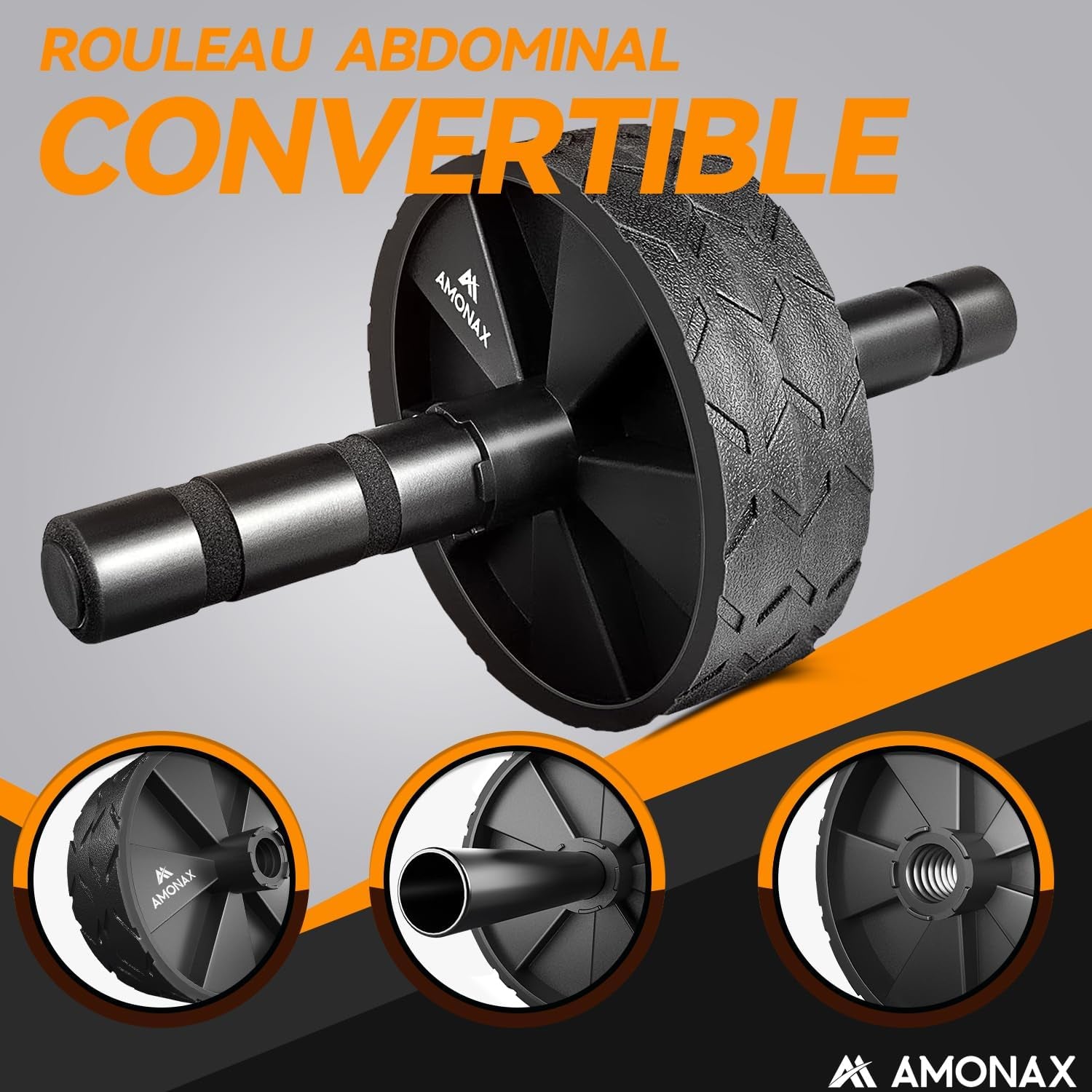 Roue Abdominale Convertible, Ab Roller Wheel, Roulette Abdominaux Exercice Pour Abdominaux, Roue De Fitness Pour Musculation Sport Maison Materiel Pour Homme Femme