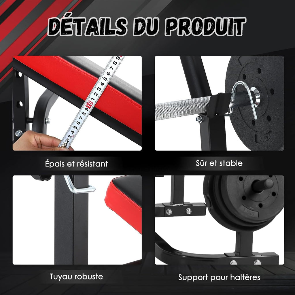 Banc Musculation Complet Musculation, Banc De Musculation Complet Fitness, Banc De Musculation Pliable&Inclinable, Banc Developper Coucher, Bancs De Musculation Multifonction Butterfly Réglable