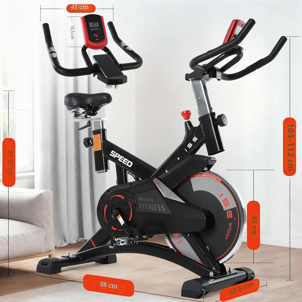 Velo D Appartement, Ergonomie Cardio-Training, Exerc Bike, Velo Appartement Fitness, Multifonction Ecran/Impulsion, Vélo D'Appartement Selle/Guidon Hauteur Réglable, Vélo Appartement À Domicile
